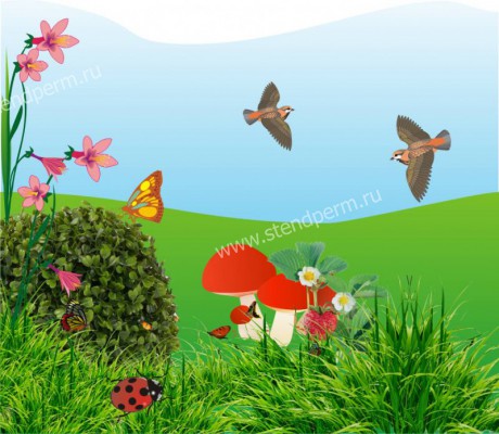 панно грибы