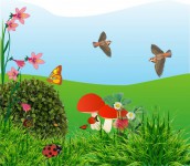 панно грибы